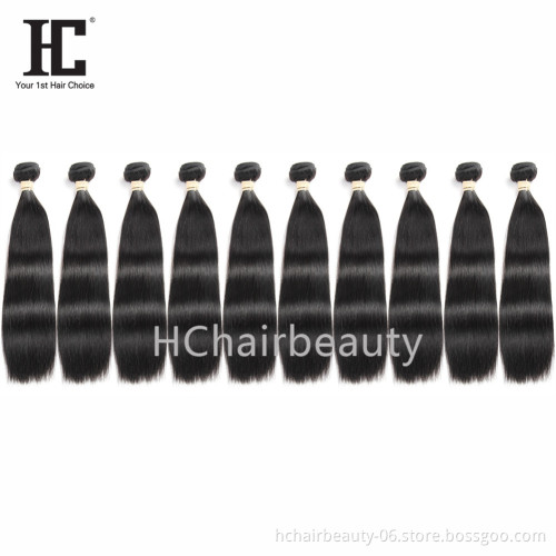 Brazilian Hair Weave Bundles Straight Human Hair 30 Inch Bundles Natural Hair Extensions Whole Sale Brazilian 10 Bundles NonRemy